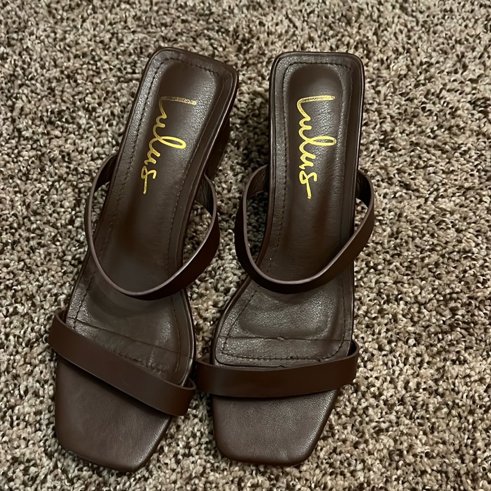 Lulus brown heel sandals
